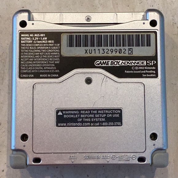 Gameboy Advance SP Console & Charger Handheld System Nintendo Silver AGS 001 - Picture 9 of 16